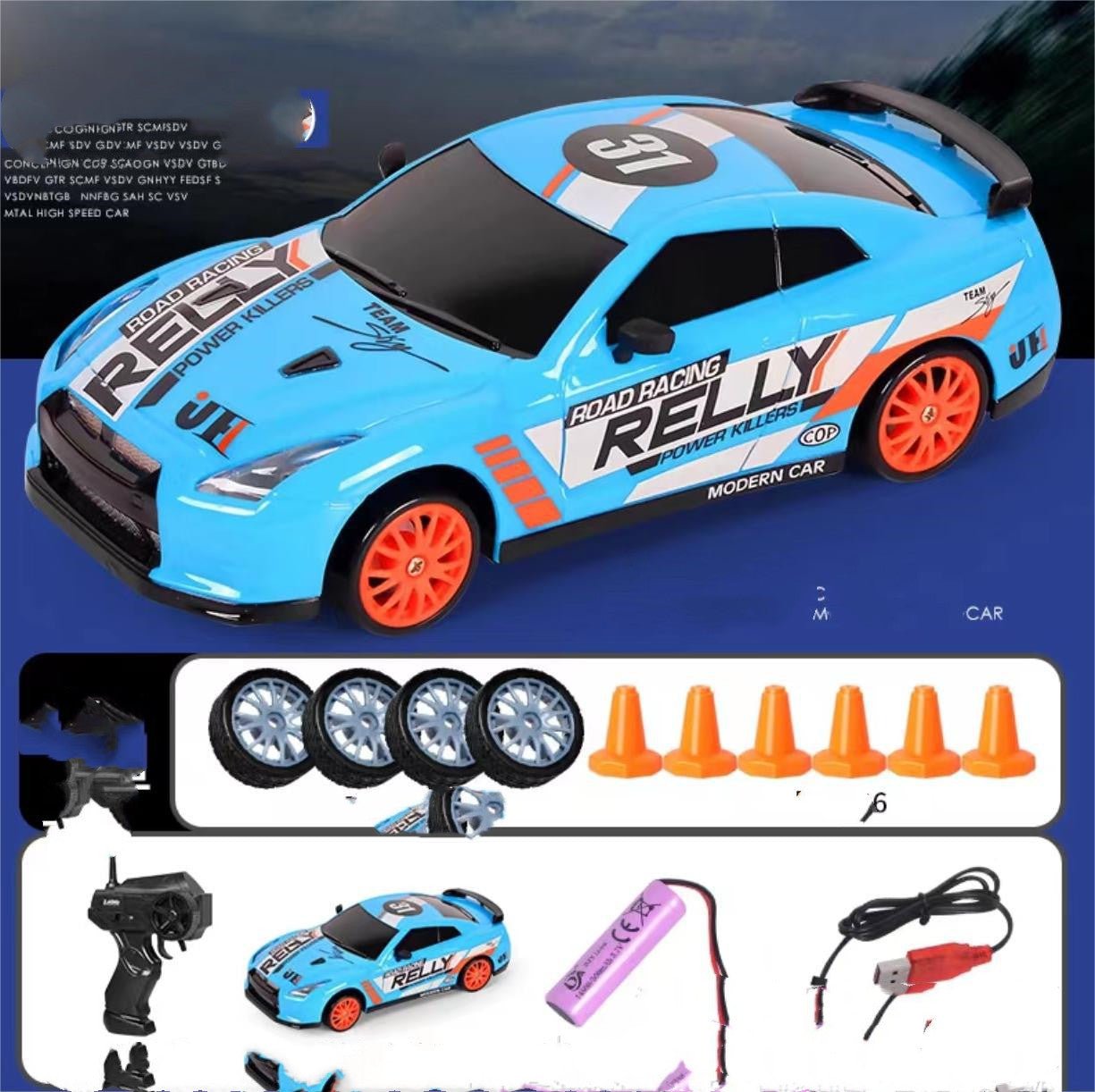 car 4wd rc drift car toy remote control gtr car toy - 15
